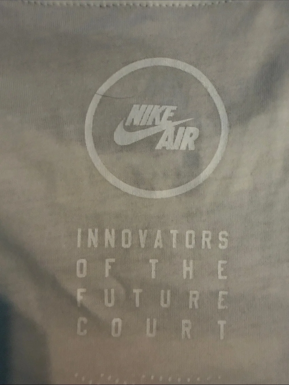 Nike White Short Sleeve Tee with Vertical 'Nike Air' Logo